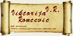 Viktorija Romčević vizit kartica